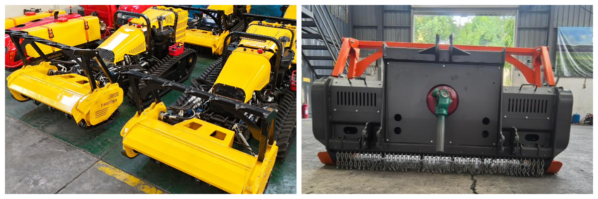 Escavadora de controlo remoto com cabeça de trituração Escavadora de controlo remoto com cabeça de trituração