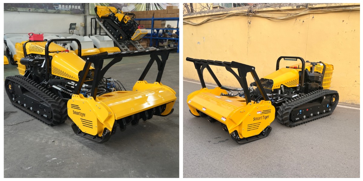 Triturador florestal com controlo remoto