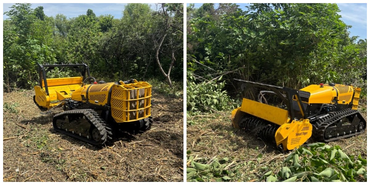 Roçadora Florestal Remota Enfrenta Declives de 55° – A Solução Segura para a Gestão de Vegetação em Terrenos Inclinados