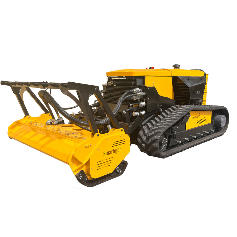 track driven lawn mower