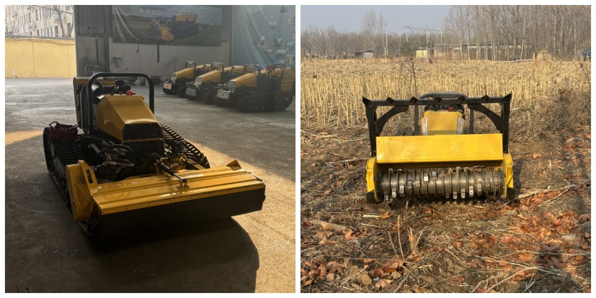 Remote-controlled robot suitable for forest clearing Remote-controlled robot suitable for forest clearing