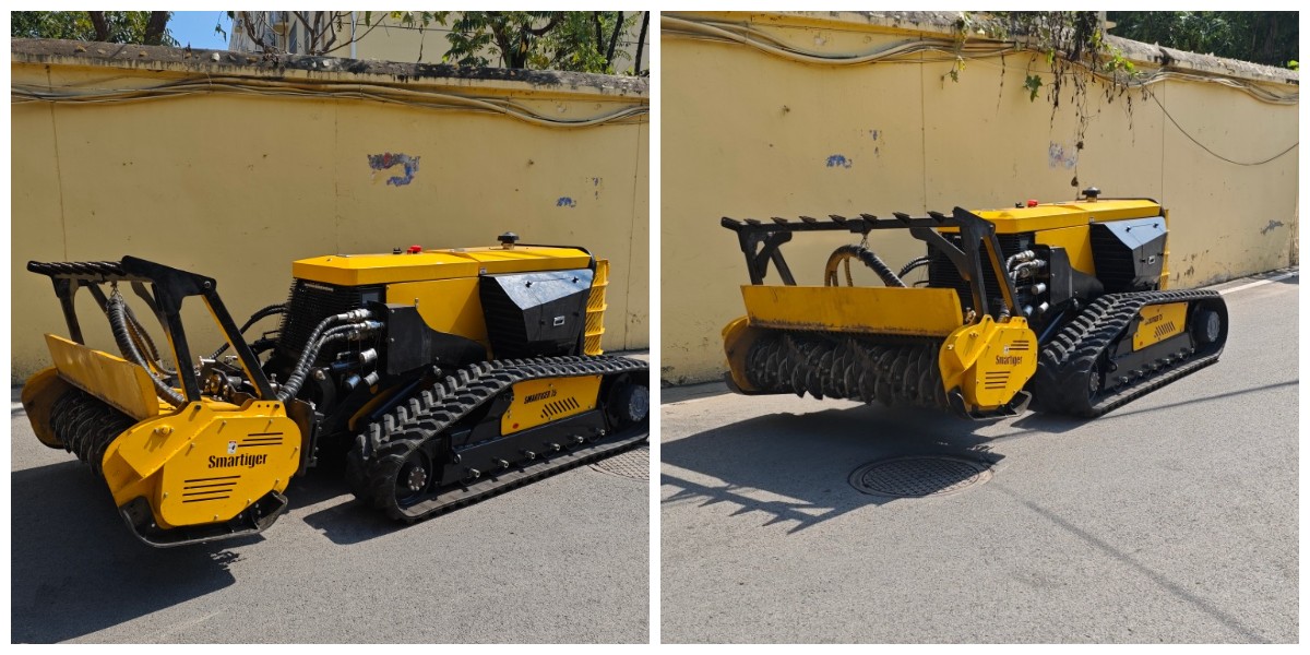 Trituradora forestal de alta resistencia con control remoto