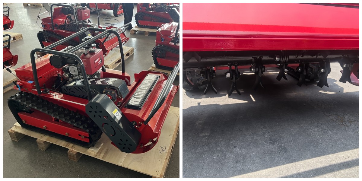 Remote-controlled lawn mower for flat ground