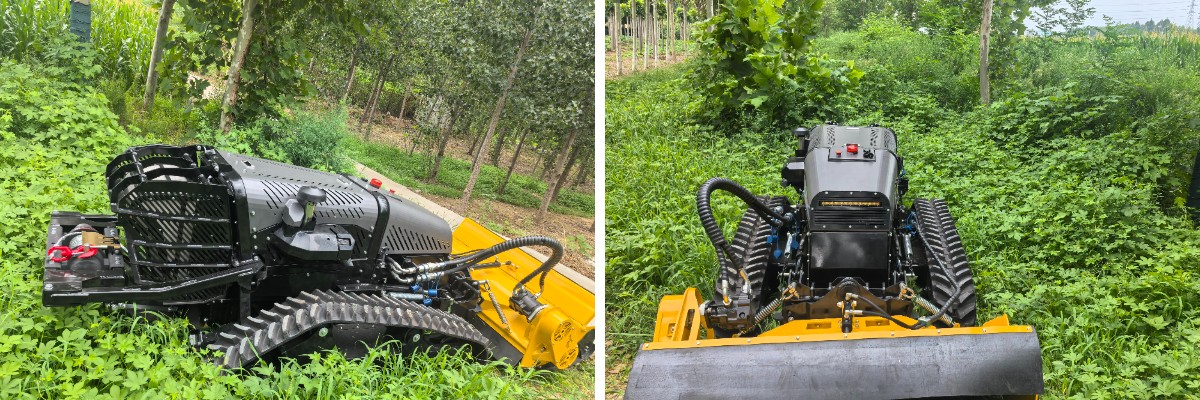 remote control mower on tracks
