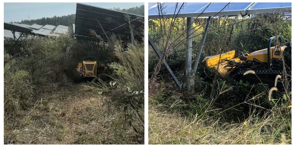 太陽光発電式草刈り除草ロボット