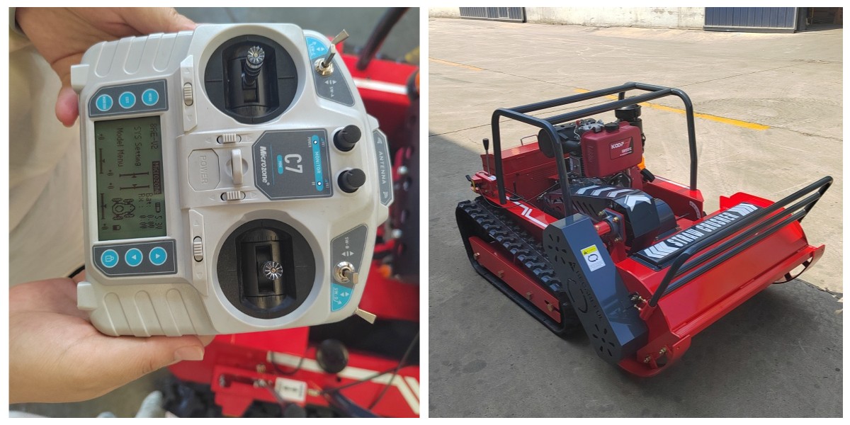 Grass cutter suitable for large grass slopes