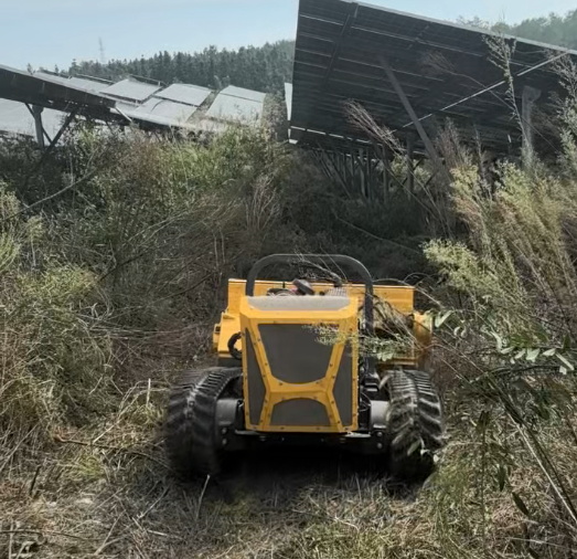 Prova di falciatura del sito fotovoltaico