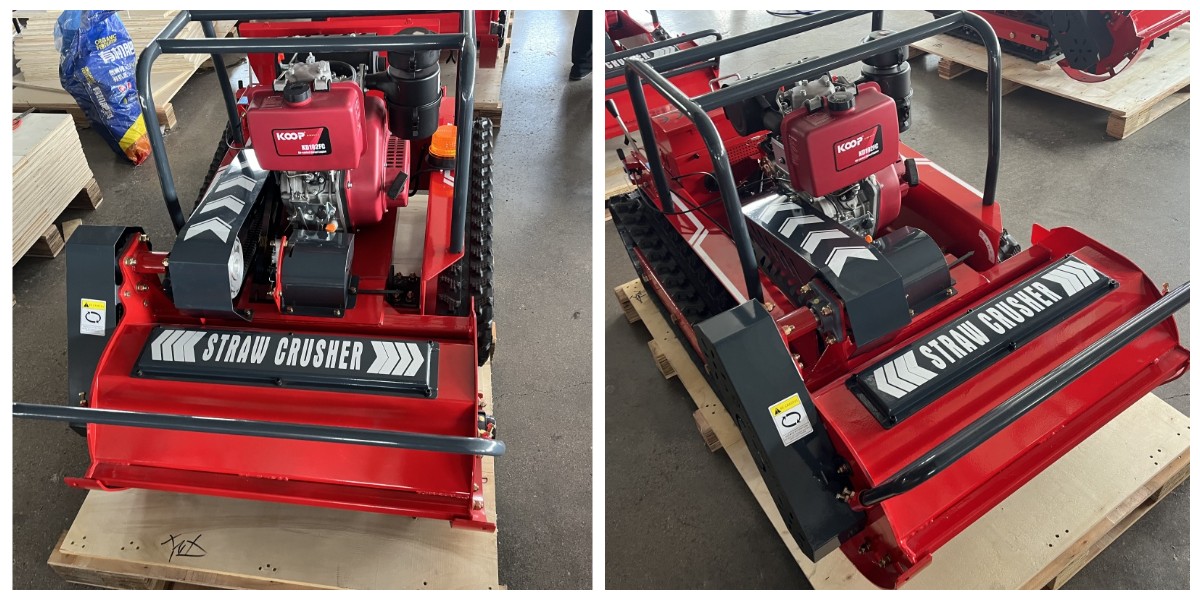 Remote-controlled lawn mower for flat ground