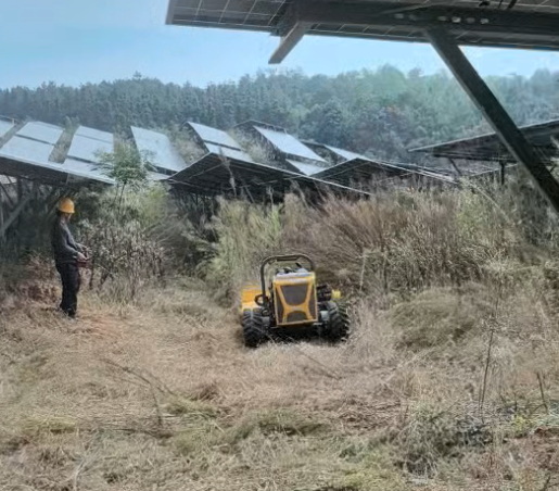 Prova di falciatura del sito fotovoltaico