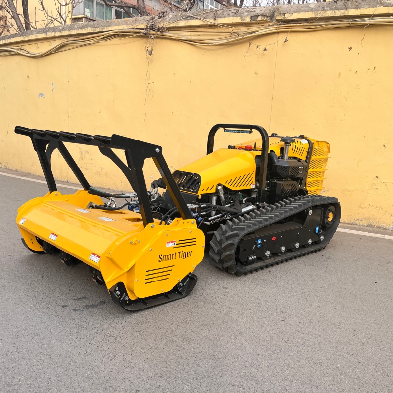 Desbrozadora de huertos sobre orugas