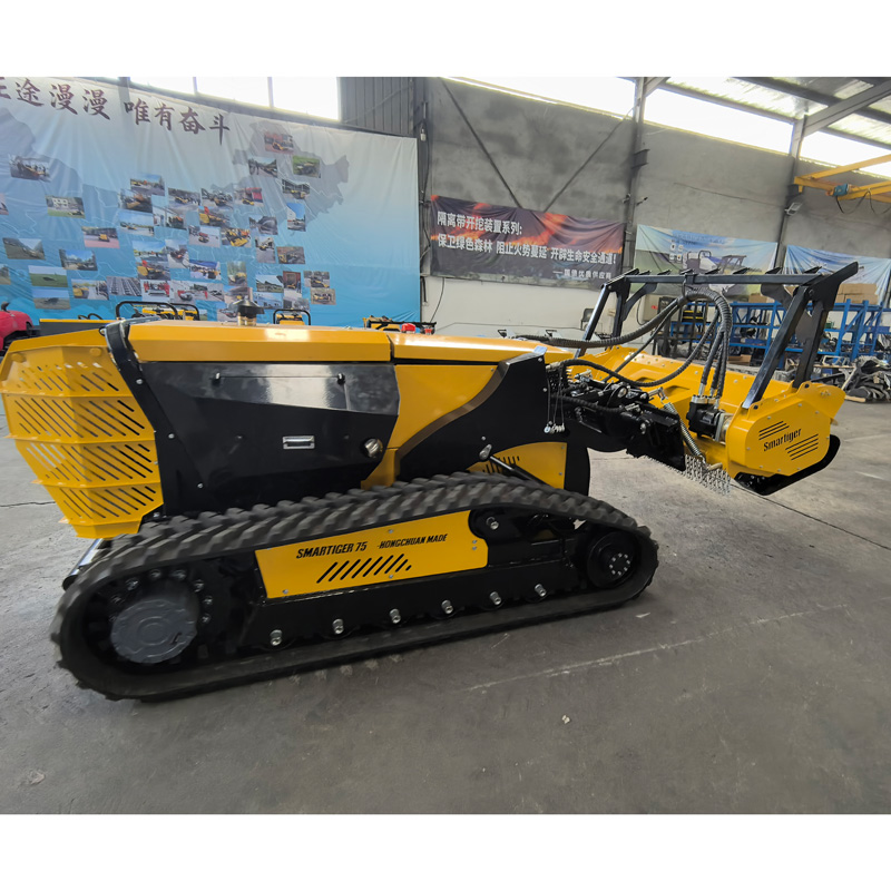 track driven lawn mower