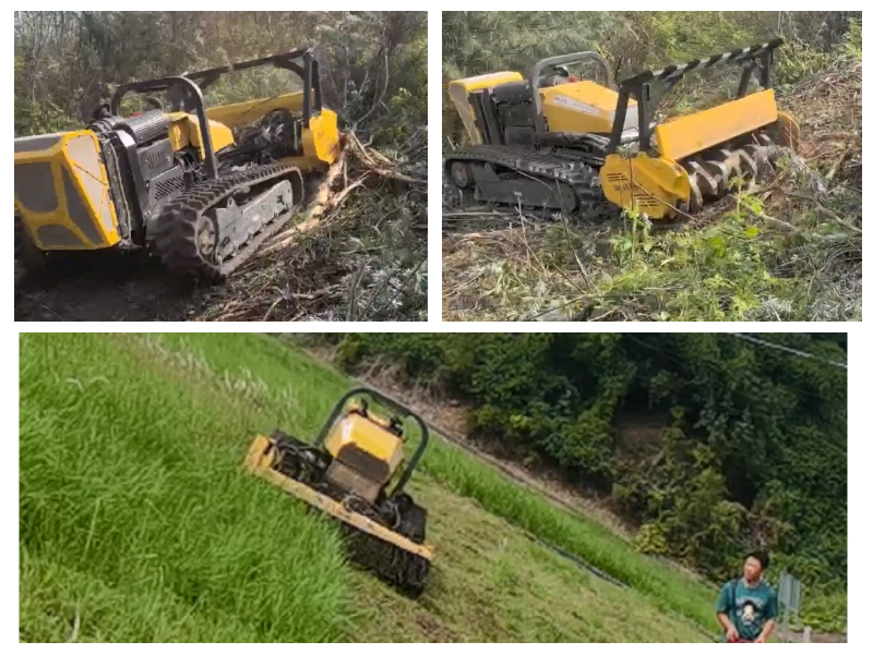 Triturador florestal com controlo remoto