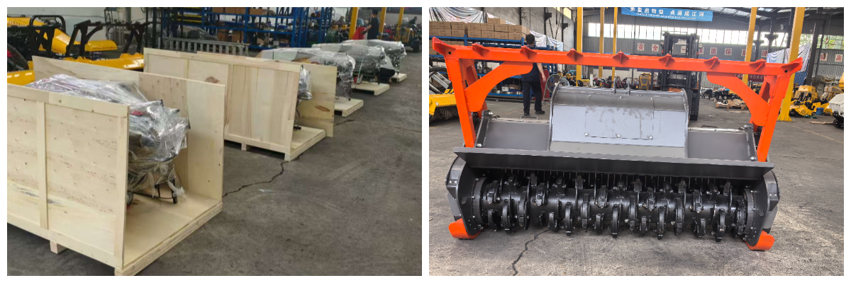 آلة تقطيع الغابات للجرارات ذات التحميل الأمامي