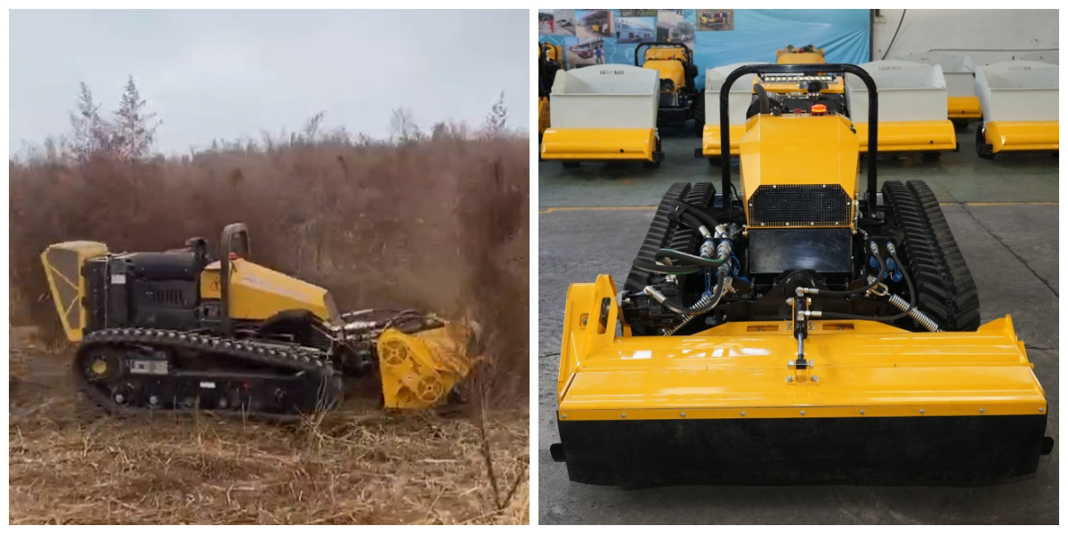 Remote control mower for hills