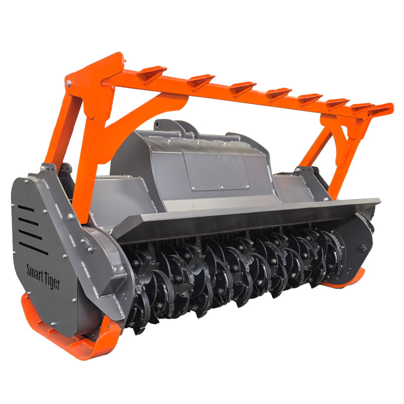 Escavadora de controlo remoto com cabeça de trituração