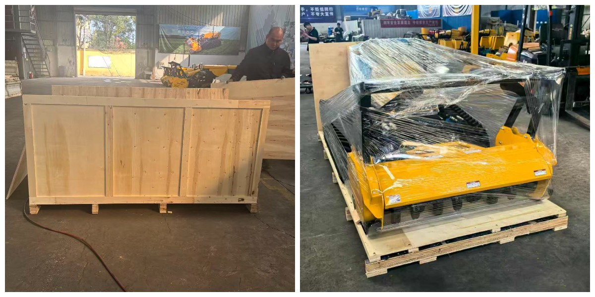 Triturador florestal com controlo remoto