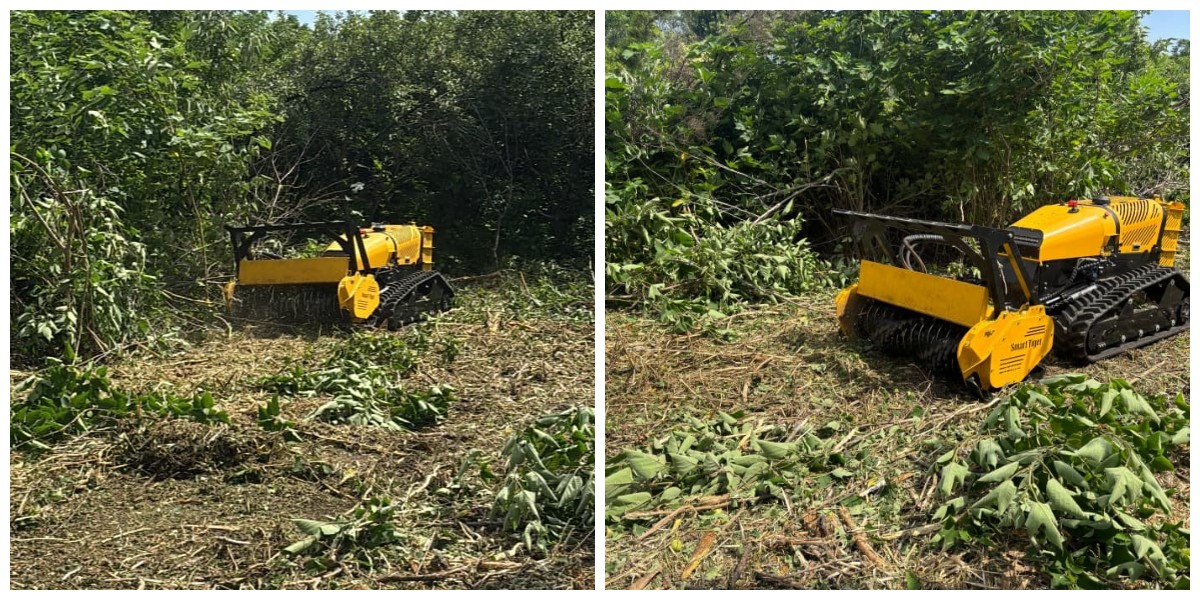 Roçadora Florestal Remota Enfrenta Declives de 55° – A Solução Segura para a Gestão de Vegetação em Terrenos Inclinados
