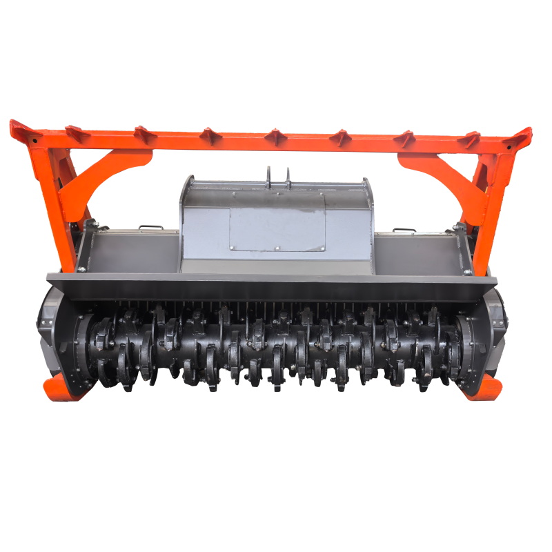 Escavadora de controlo remoto com cabeça de trituração